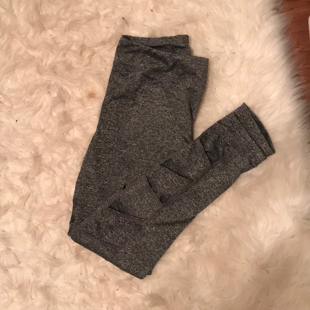 Gray leggings with cutout side detail!